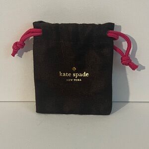 Kate Spade Black Pouch with Pink Drawstrings